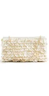 Simkhai Reese Natural Shell Beaded Clutch Ivory In Neutral