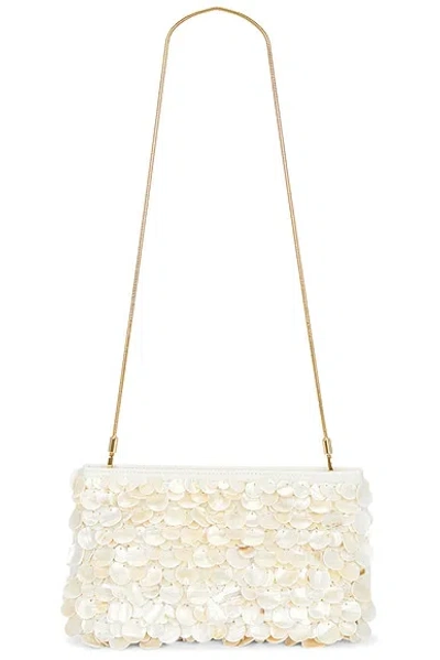 Simkhai Reese Natural Shell Beaded Clutch In White