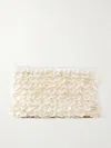 Simkhai Reese Natural Shell Beaded Clutch Ivory In Neutral