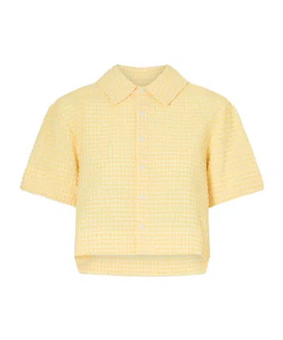 Simkhai Reeves Checked Seersucker Shirt In White