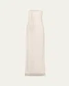 Simkhai Reign Strapless Column Gown In White