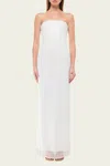 SIMKHAI REIGN STRAPLESS GOWN IN WHITE
