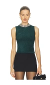 Simkhai Rema Halter Top Emerald In Green