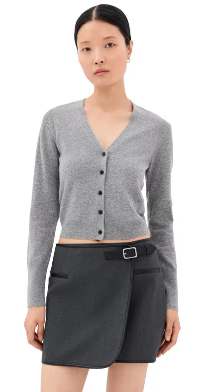 Simkhai Remi V Neck Cardigan Grey Melange