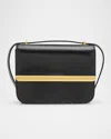 Simkhai Remy Flap Leather Crossbody Bag In Black