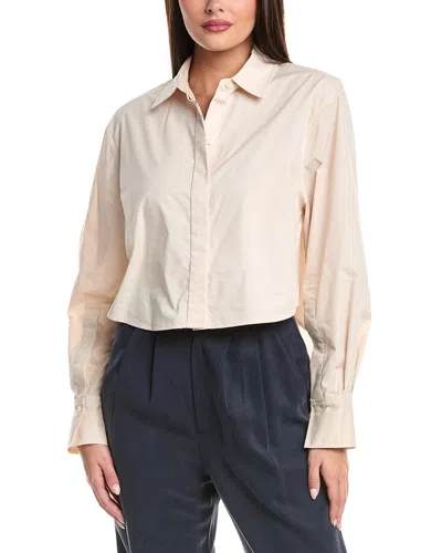 Simkhai Renata Cropped Button-down Shirt In Animal Print