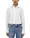 Simkhai Renata Cropped Button-front Shirt In White