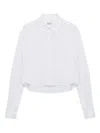 Simkhai Renata Cropped Button-front Shirt In White