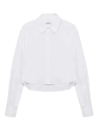Simkhai Renata Cropped Shirt In White