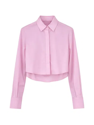Simkhai Renata Cropped Shirt In Pink
