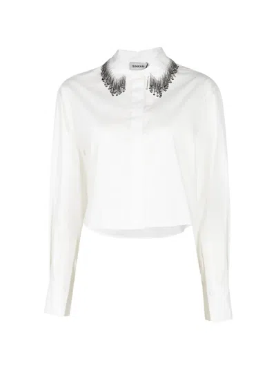 Simkhai Renata Cropped Shirt In Multi