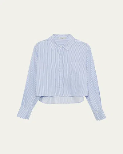 SIMKHAI RENATA LONG-SLEEVE CROP SHIRT