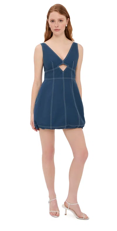 Simkhai Renee Mini Dress Dark Indigo In Blue