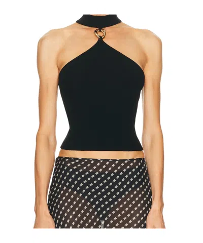 Simkhai Renlen Halterneck Knitted Top In Black