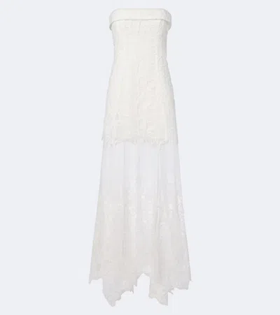 Simkhai Rennis Organza Bustier Gown In White