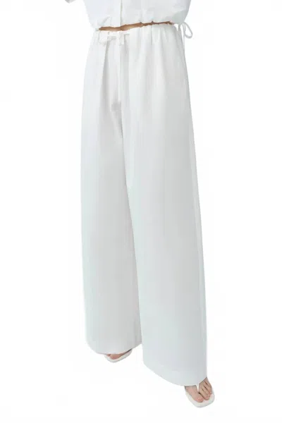 Simkhai Rhea Wide Leg Pant In White