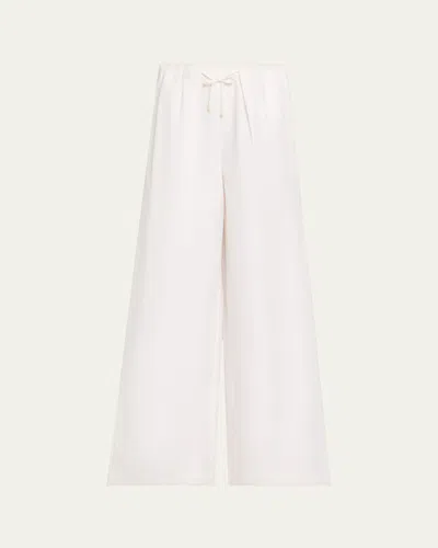 Simkhai Rhea Wide-leg Cotton Pants In White