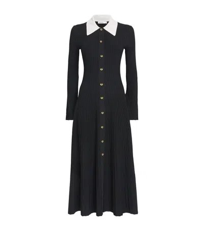 Simkhai Ribbed Phillipa Midi Dress In Black
