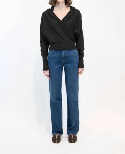 Simkhai Riley Wrap Hoodie In Black