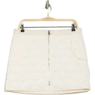 Simkhai Ripley Onion Quilted Miniskirt In Eggshell