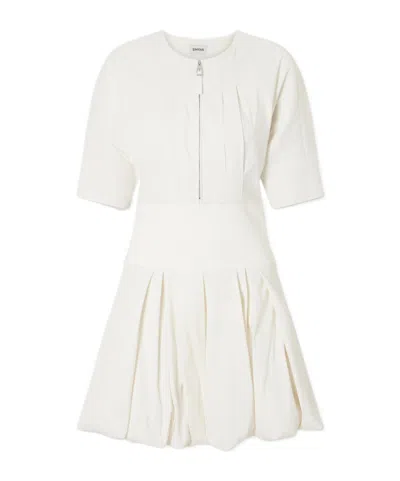 Simkhai Risel Pleated Poplin Mini Dress In White