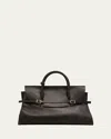 Simkhai River Belted Distressed Leather Tote Bag In Brown