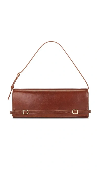 Simkhai River East West Vachetta Leather Clutch In Brown