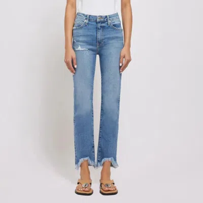 Simkhai River High Rise Straight Crop Jeans In Blue