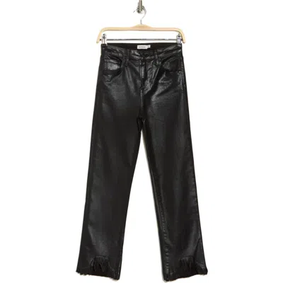 Simkhai River High Rise Straight Leg Coated Jeans In Coated Black