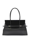 Simkhai River Small Suede-trimmed Leather Tote In Black