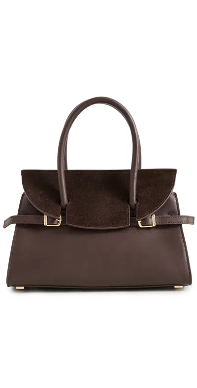 Simkhai River Small Suede Top Handle Bag Cacao In Brown
