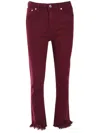 Simkhai River High Rise Straight Crop Jean In Anise In Red