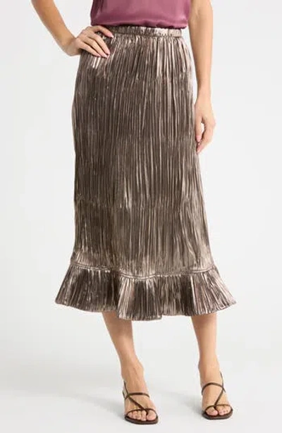 Simkhai Roan Pleated Midi Skirt In Multi