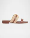 Simkhai Roan Raffia Flat Sandals