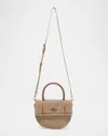 Simkhai Roan Suede Crossbody Bag In Sand