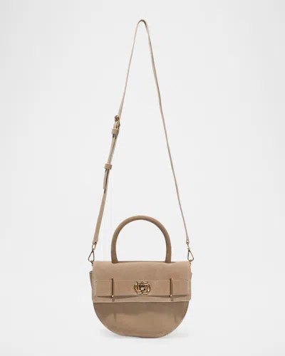 Simkhai Roan Suede Crossbody Bag In Sand