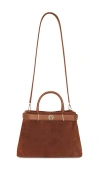 Simkhai Roan Suede Top Handle Tote In Brown
