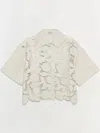 Simkhai Robinson Embroidered Vegan Leather Shirt In Neutrals