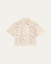 Simkhai Robinson Camp Shirt In Sand Multi