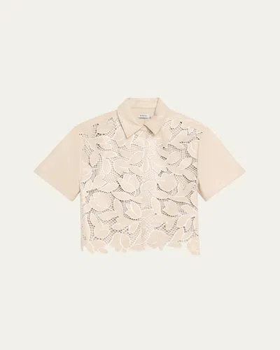 Simkhai Robinson Camp Shirt In Sand Multi