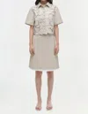 Shop Simkhai Robinson Embroidered Shirt In Sand In Beige
