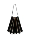 Simkhai Rola Folded Leather Tote Bag In Black/gold