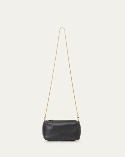 Simkhai Rola Zip Leather Camera Crossbody Bag In Black