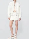 Simkhai Rollins Bomber Jacket In Eggshell In White