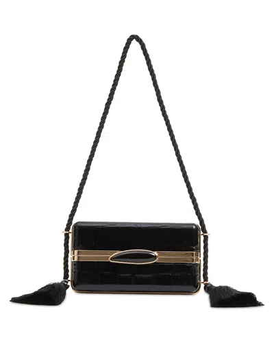 Simkhai Roma Leather & Aluminum Shoulder Bag In Black