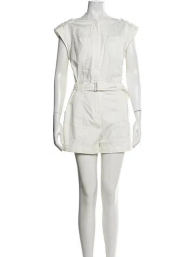 Pre-owned Simkhai Romper In Neutrals