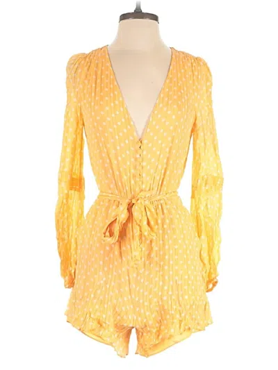 Pre-owned Simkhai Romper In Yellow