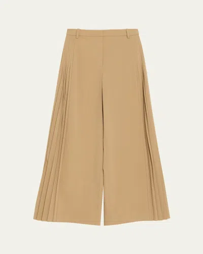 Simkhai Romy Pleated Wide-leg Pants In Neutral