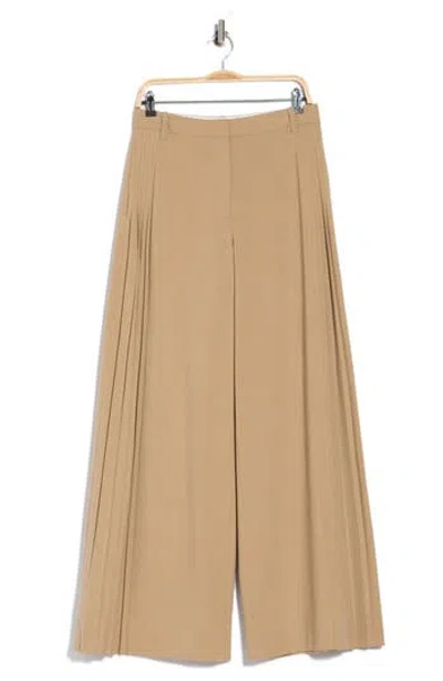 Simkhai Romy Pleated Wide Leg Pants In Brown