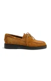 Simkhai Ronan Sunbleached Suede Boat Shoe In Brown